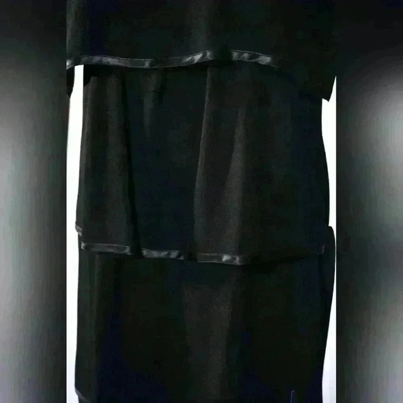 1970s SONIA RYKIEL Black Ruffled A-Line Designer Dress Vintage 6US 10UK France - Picture 8 of 8